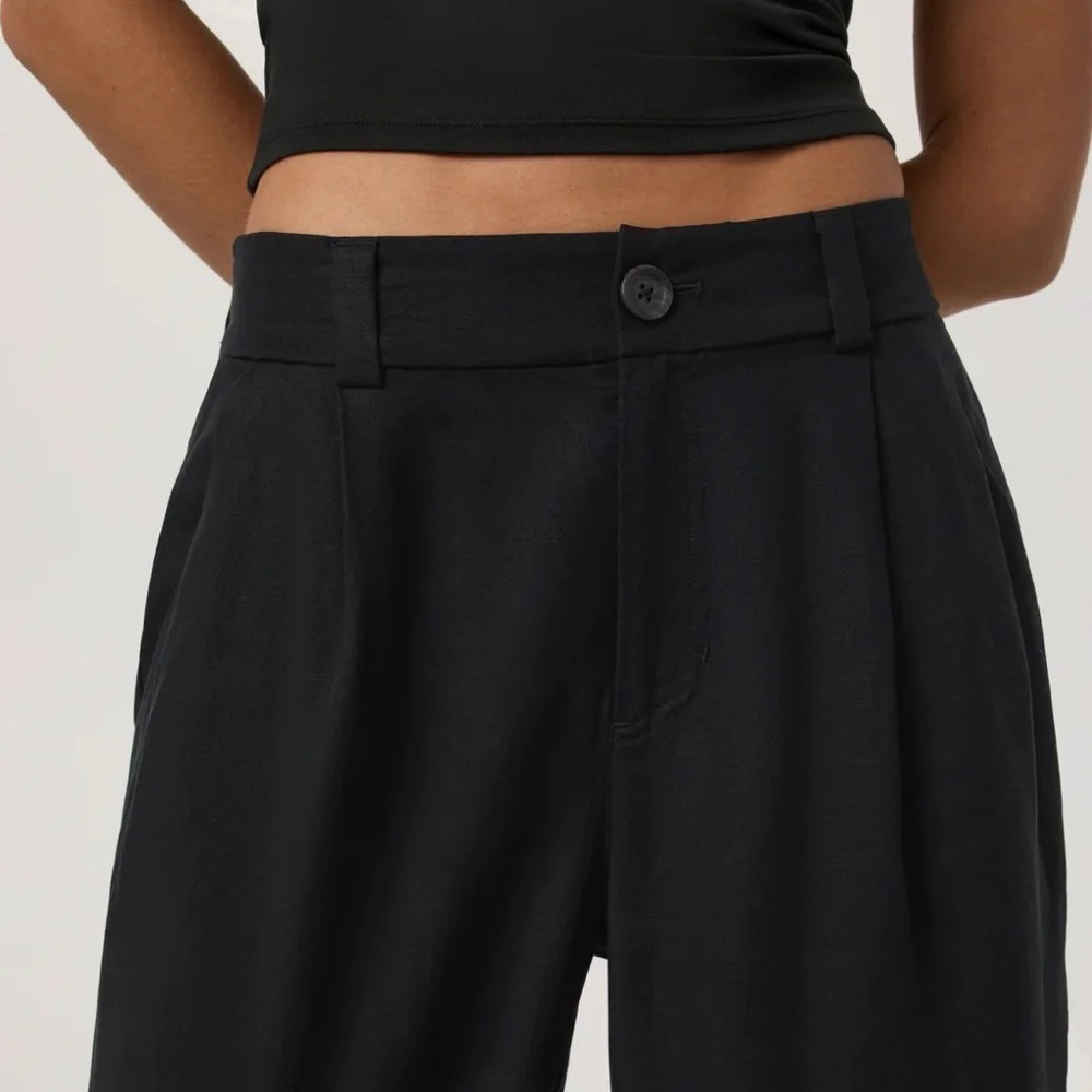 Women's Trestles twill Wideleg Pants black, short - Picture 4 of 8